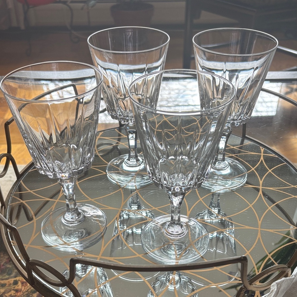 Vintage Crystal d’Arque Durand Versailles Water Glass Goblet